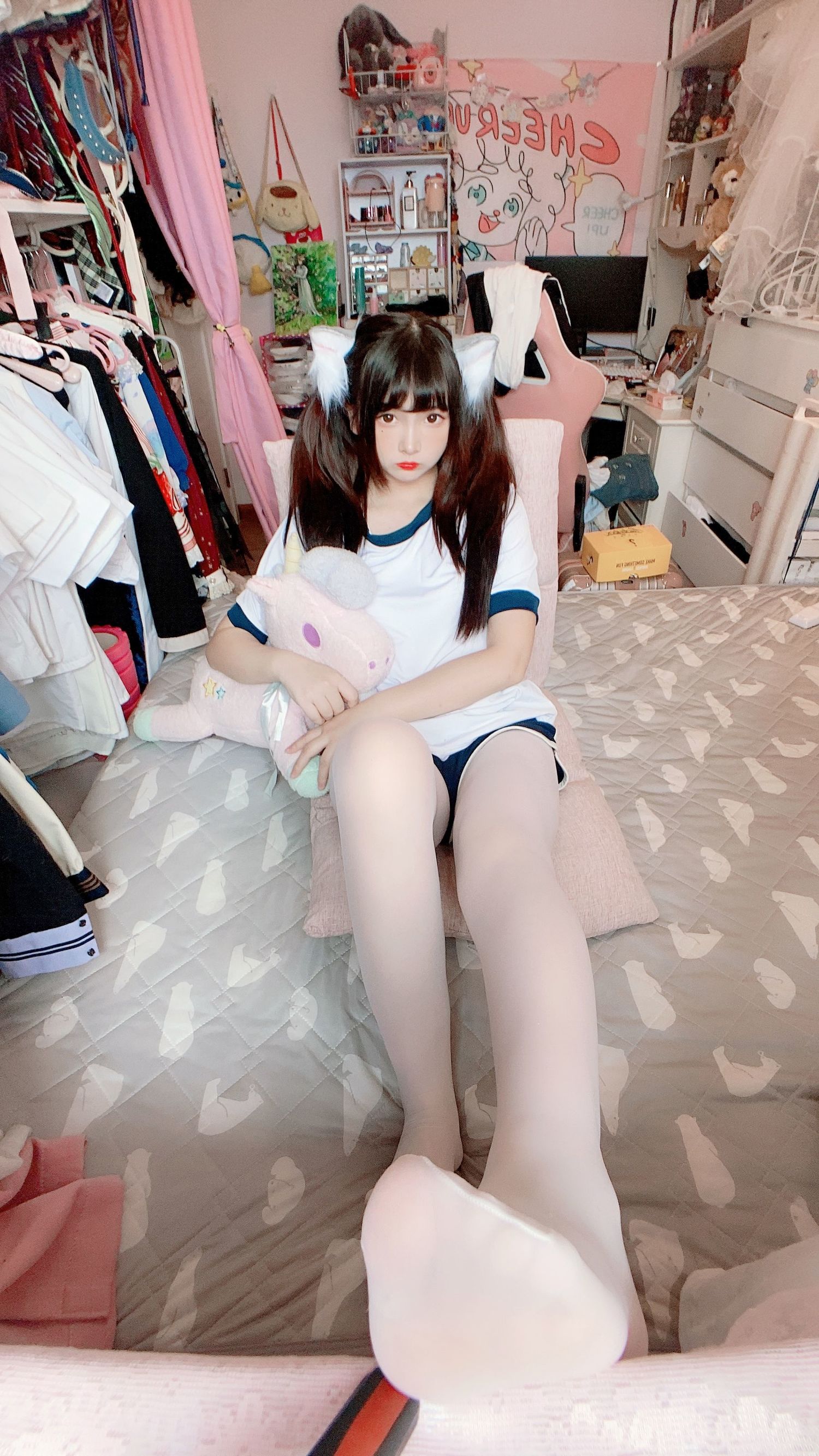 [COS福利]二次元美女古川kagura白丝体操运动服插图8